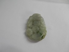 Jadeite Pendant, carved and drilled, grey/greyish green, 87cts