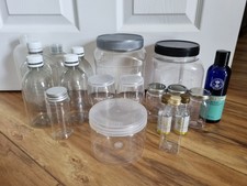 Bundle Job Lot Mixed Assorted Empty Plastic Bottles Tubs Storage Containers