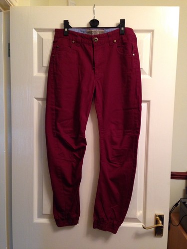 Burgundy jeans size large - burgundy,