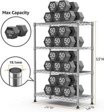 4 Tier Silver Chrome Storage
