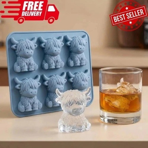 Mini highland cow ice cube - cow,
