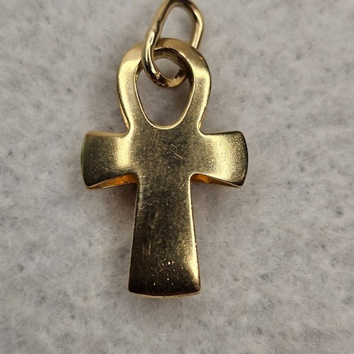 14k yellow gold egyptian - 14k, ankh