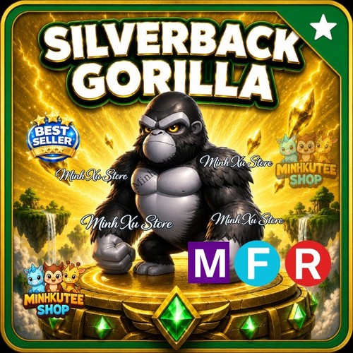Silverback gorilla - 🦍, |