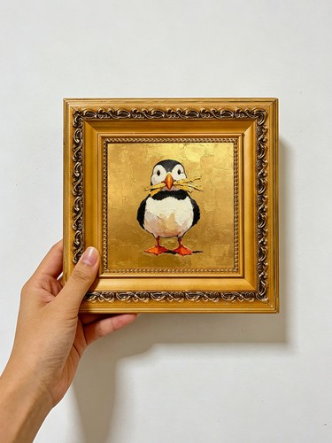 Puffin with sticks beak - sticks,