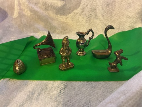 Assorted brass ornaments - 6,