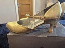 Gold Foxtrot Dance Shoes. Size