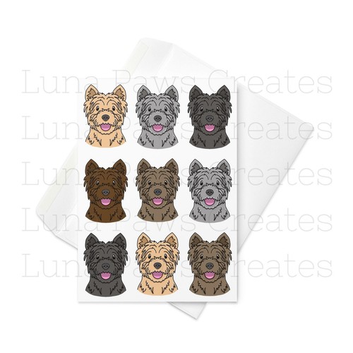Cairn terrier card - terrier,