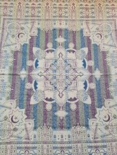 Turkish Woven Throw, Piano Shawl, Tablecloth Textile -Granada, Spanish, Moorish?