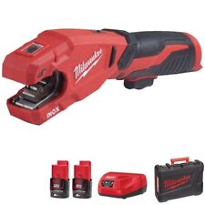Milwaukee M12PCSS-202C Raptor Pipe Cutter - 2 x 2Ah Batteries, Charger & Case