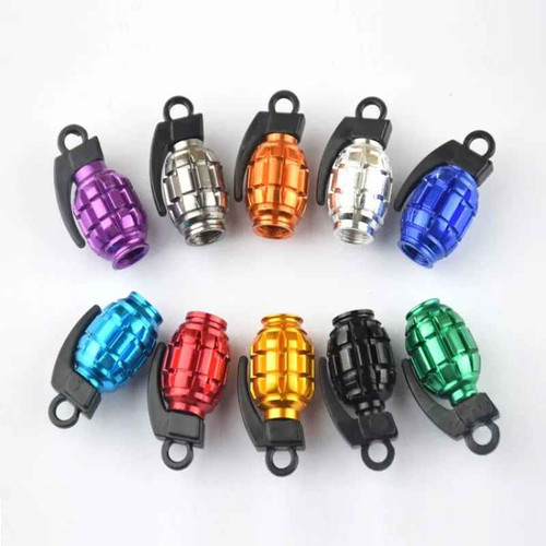 Tyre valve dust caps grenade - dust,