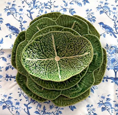 Unmarked green ceramic - unmarked, cabbage