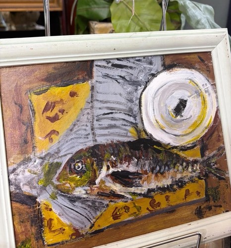 Vintage still life - life, trout