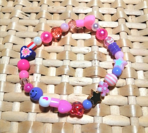 Pink purple acrylic - pink, bead