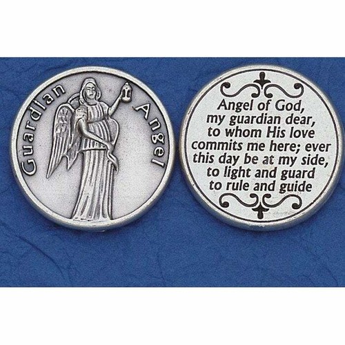 Guardian angel prayer silver - angel,