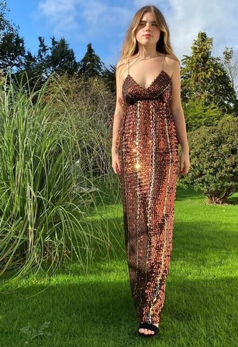 Vintage ladies brown gold - 70's,