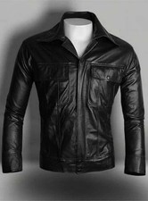 Men black leather elvis - leather,