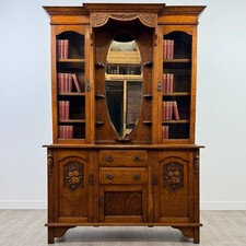 Antique 20th Century Fine Quality Art Nouveau Dresser In Oak ( REF AF-4529 )