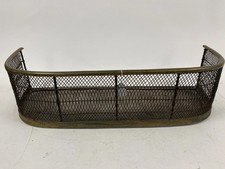 Victorian Brass Fireplace Fire Fender Guard Mesh 82x27x21cm Antique Used