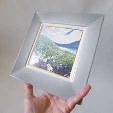 Kermansavi Finland, Spring ceramic wall hanging plate, Seasons of Lapland, Omppu