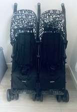 Cosatto Supa Dupa 3 Double Pushchair Silhouette With Footmuffs And Raincover