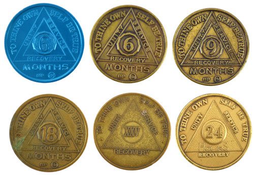 Recovery sobriety token - aa,