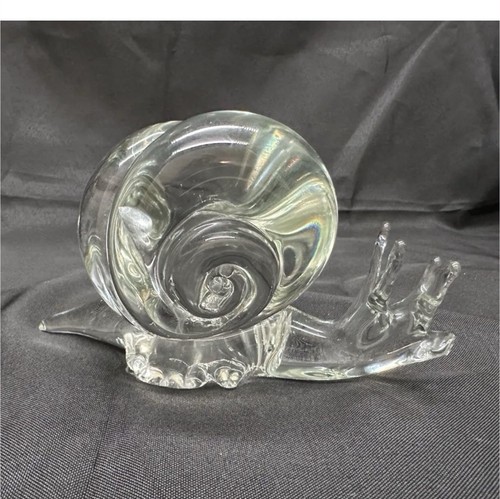 Daum glass snail sculpture