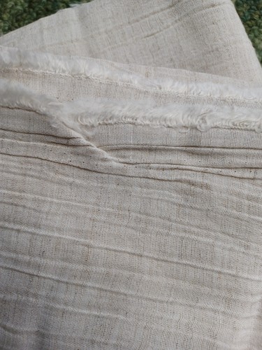 Oatmeal cotton blend fabric - blend,