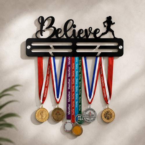 Believe medal hanger running - hanger,