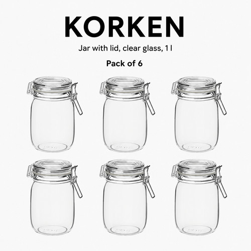 Ikea korken glass - ikea, jars