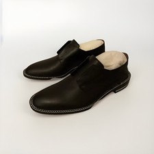 RRP £800 Givenchy Black Backless D Chain Derby laceless Loafer Flats Shoes SZ38.