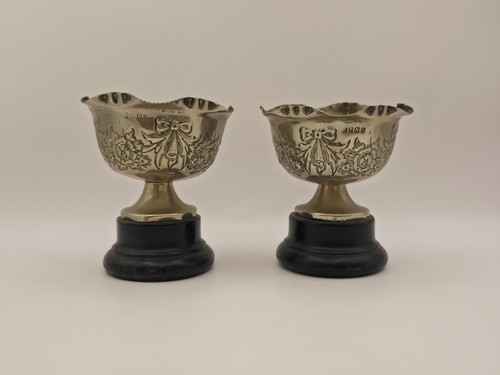 Pair vintage epns trophy - of,