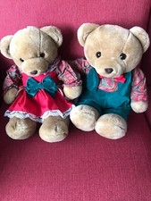 Two Plush Teddy Bears Vintage. Exclusive Allders Dept Store C.1990. Excellent 
