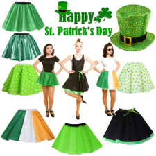 Women's St Patricks Day Costume Ireland Fancy Dress Irish Dublin Hen Do Party