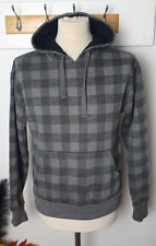 CEDARWOOD STATE Mens Size S Grey Check Long Sleeve Pull Over Hoodie 