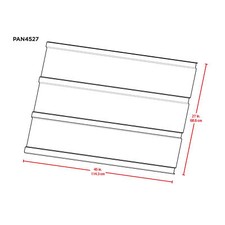 Arrow 2 x 4 ft Flute Grey