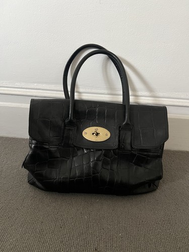 Mulberry bayswater black croc - mulberry,