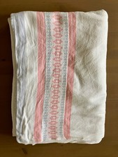 Vintage French linen with pink