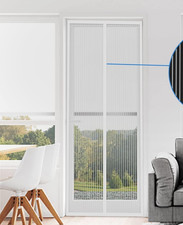 Magnetic Fly Screen Door – White Insect Mesh Curtain 75x200cm for Double Doors