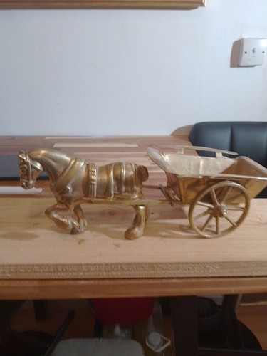 Vintage brass horse and - vintage,