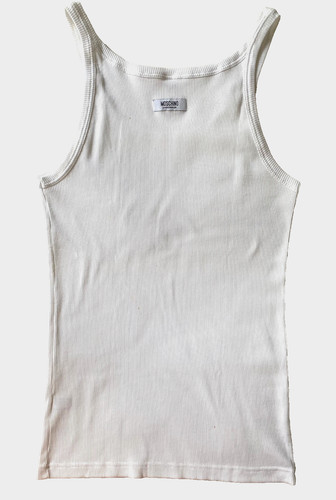 Moschino white tank top - tank,