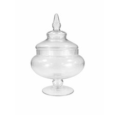 Clear glass apothecary jar - clear,