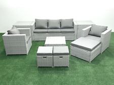 Fimous Rattan Garden Outdoor Furniture Sofa Set with Square Coffee Table Chairs