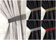 One Pair Diamante Tiebacks