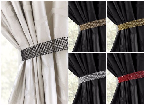 One pair diamante - one, tiebacks