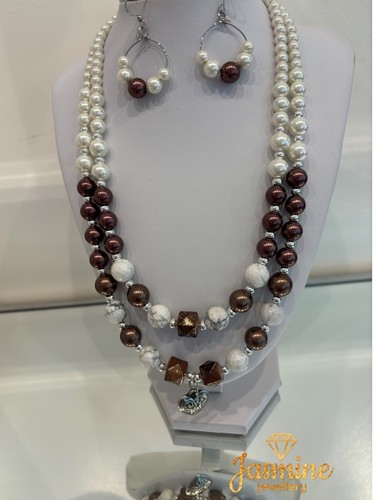Women two strand necklace - two,