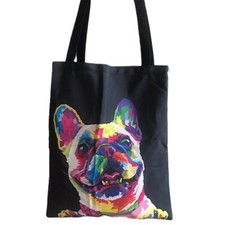 French bulldog tote bag pup - french,