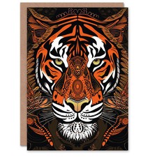 Tribal Pattern Tiger Head