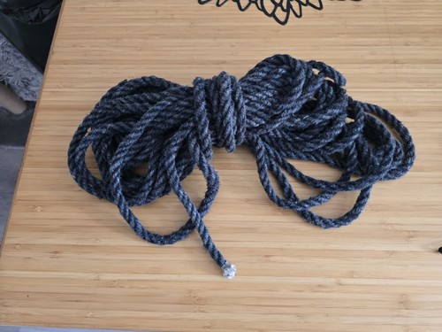 Dark grey shibari rope 1cmx - grey,