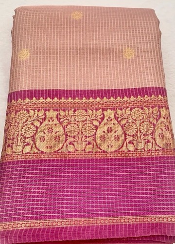 Semi silk saree classic pink - saree,