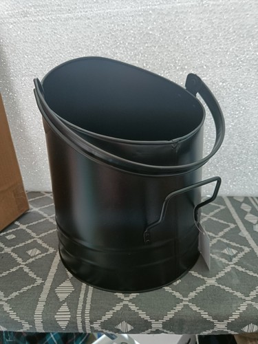Robust metal black coal bucket - coal,